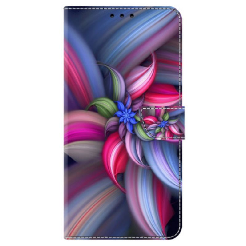 Leren Hoesje Honor X9b / Magic 6 Lite Kleurrijke Bloemen Bescherming Hoesje