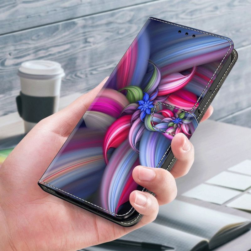 Leren Hoesje Honor X9b / Magic 6 Lite Kleurrijke Bloemen Bescherming Hoesje