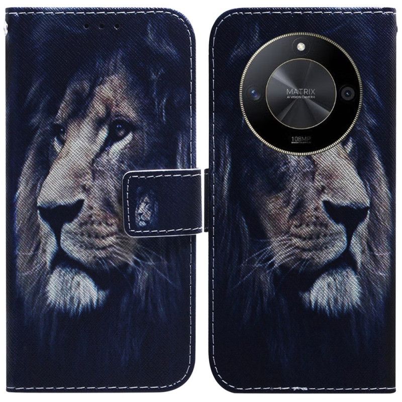 Leren Hoesje Voor Honor X9b / Magic 6 Lite Dromende Leeuw