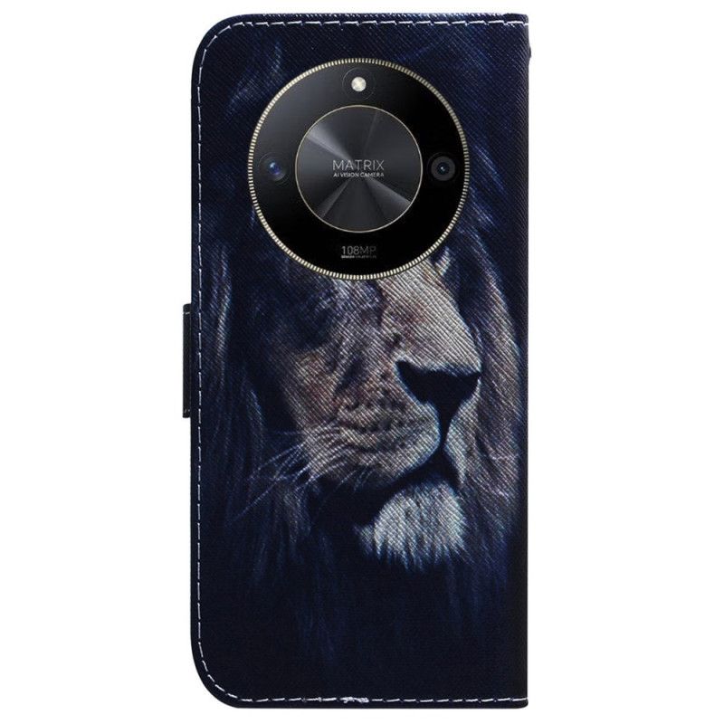 Leren Hoesje Voor Honor X9b / Magic 6 Lite Dromende Leeuw