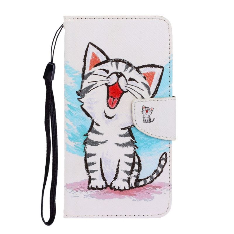 Bescherming Hoesje Huawei P Smart 2020 Telefoonhoesje Gekleurd Kitten Met String