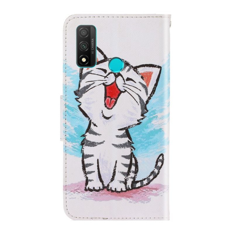 Bescherming Hoesje Huawei P Smart 2020 Telefoonhoesje Gekleurd Kitten Met String