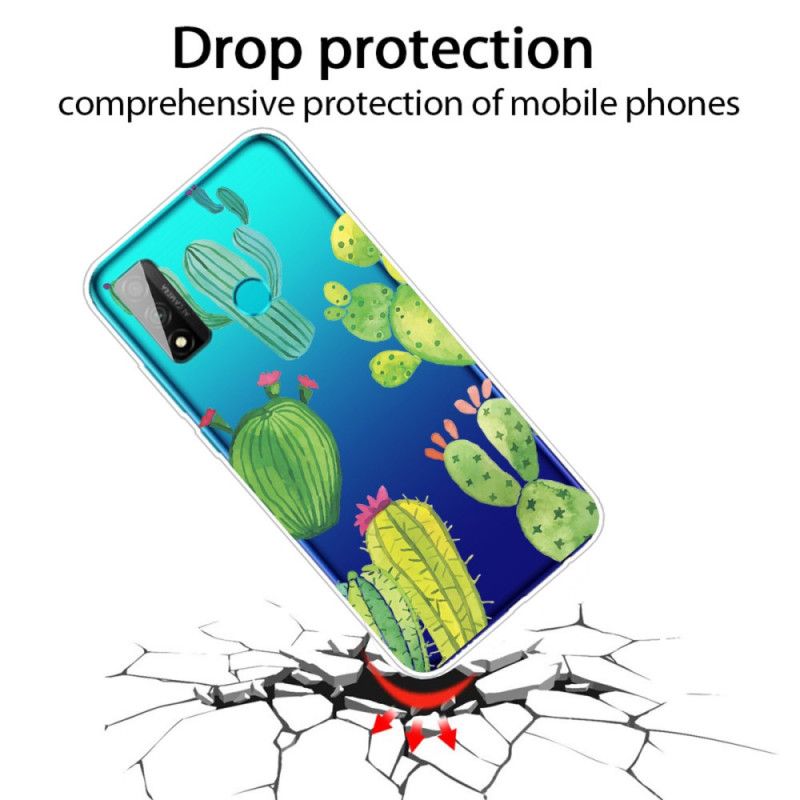 Case Hoesje Huawei P Smart 2020 Telefoonhoesje Aquarel Cactus