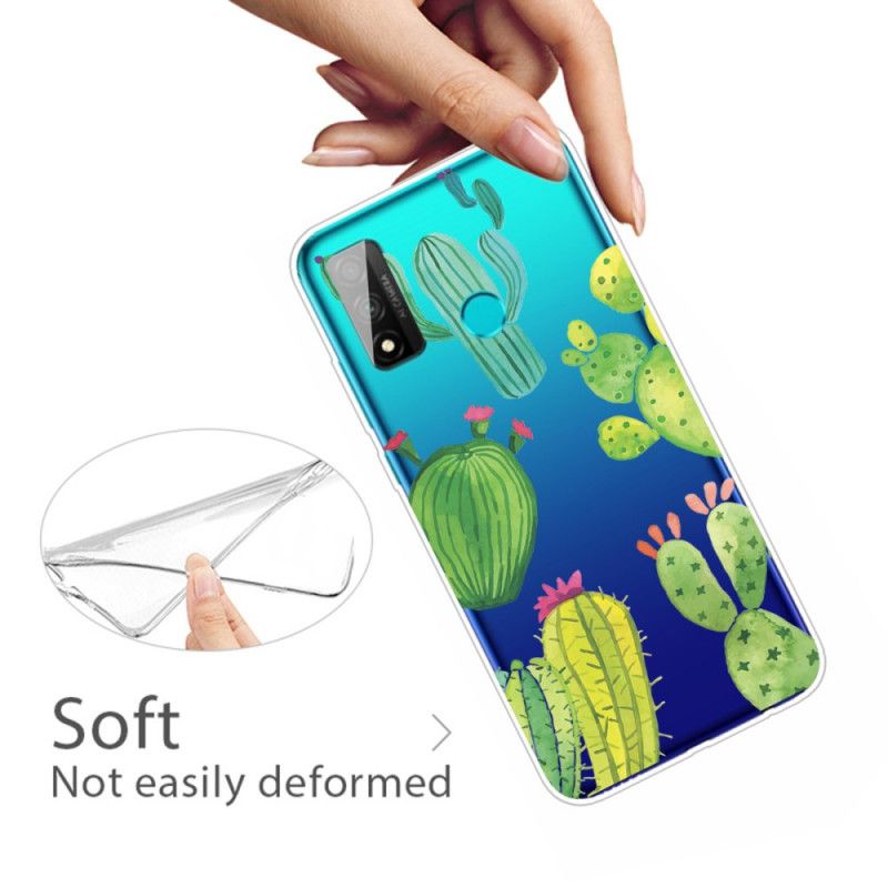 Case Hoesje Huawei P Smart 2020 Telefoonhoesje Aquarel Cactus