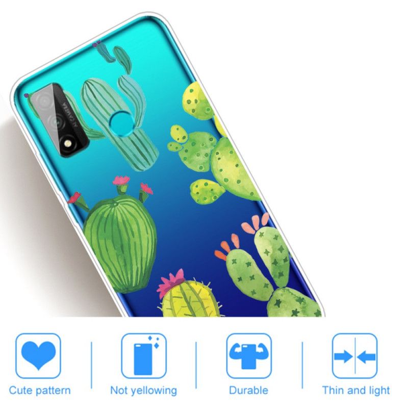 Case Hoesje Huawei P Smart 2020 Telefoonhoesje Aquarel Cactus