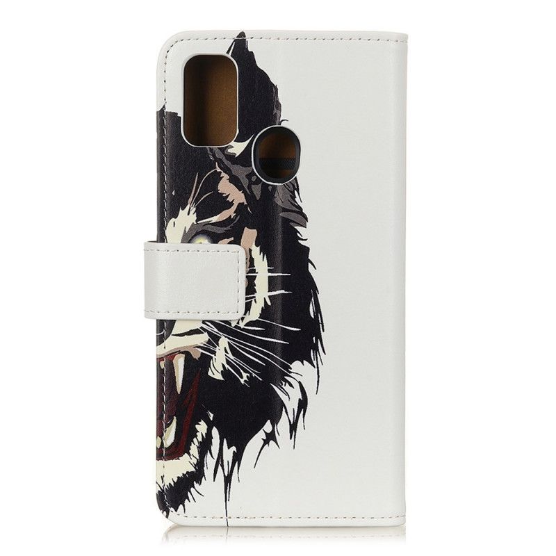 Cover Folio-hoesje Huawei P Smart 2020 Telefoonhoesje Woeste Tijger