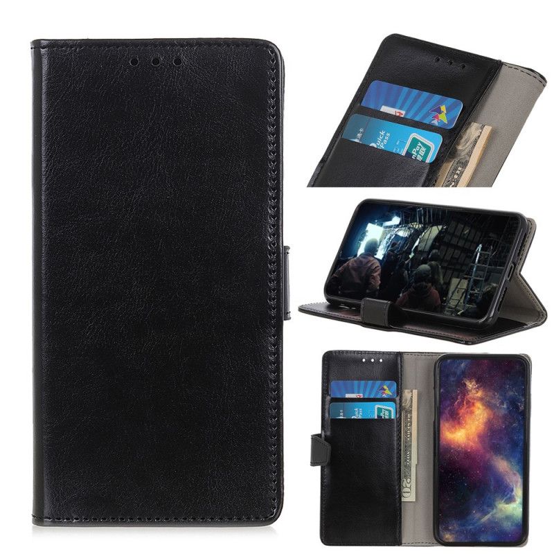 Cover Folio-hoesje Huawei P Smart 2020 Zwart Telefoonhoesje Eenvoudig Glanzend Leereffect