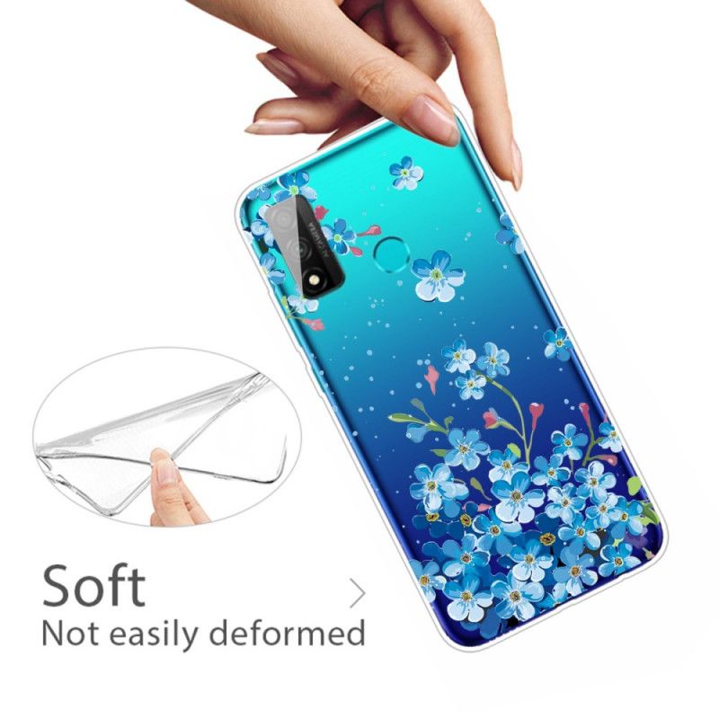 Cover Hoesje Huawei P Smart 2020 Telefoonhoesje Boeket Blauwe Bloemen