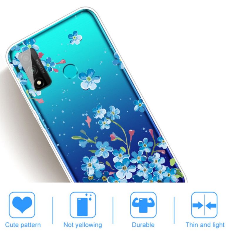 Cover Hoesje Huawei P Smart 2020 Telefoonhoesje Boeket Blauwe Bloemen