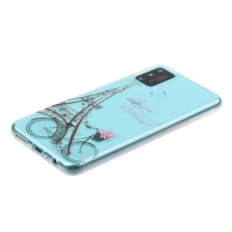 Cover Hoesje Huawei P Smart 2020 Telefoonhoesje Transparant Hallo Parijs