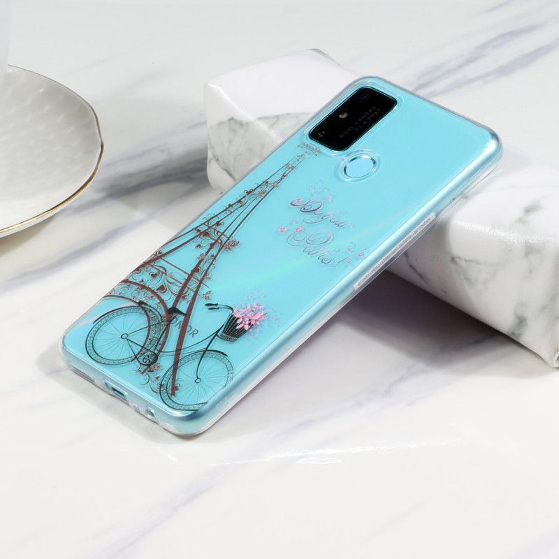 Cover Hoesje Huawei P Smart 2020 Telefoonhoesje Transparant Hallo Parijs