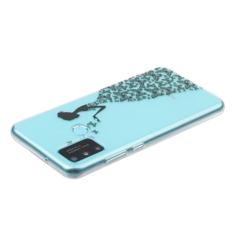 Cover Hoesje Huawei P Smart 2020 Telefoonhoesje Transparante Jurk Met Vlinders