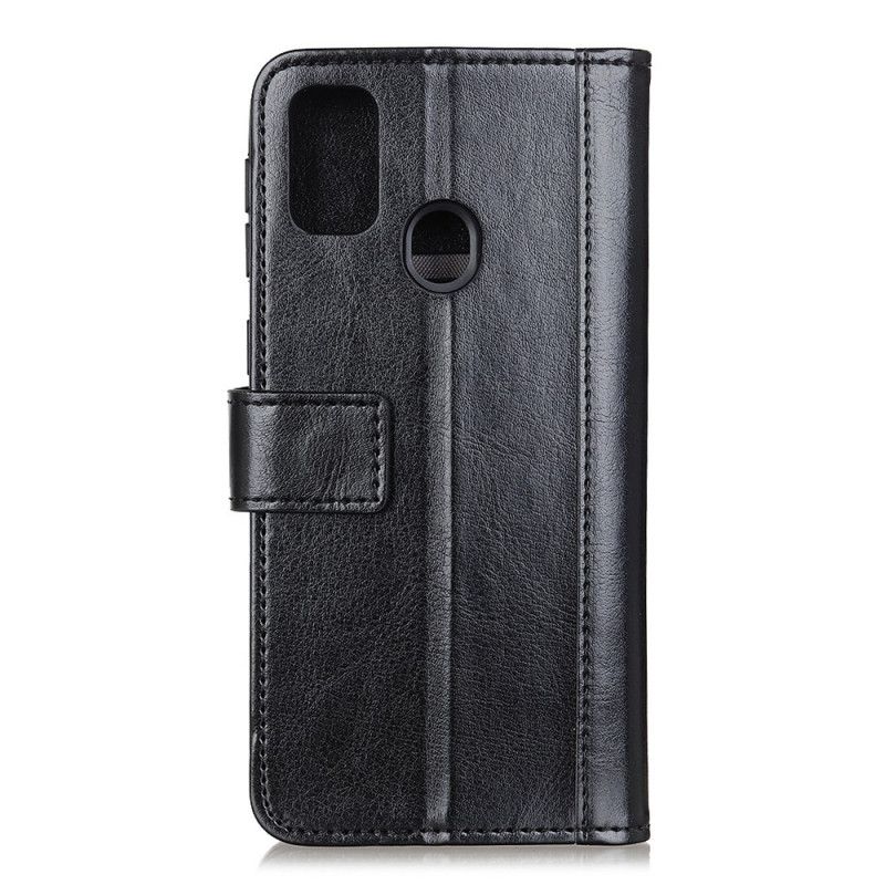 Flip Case Leren Huawei P Smart 2020 Rood Zwart Versie In Antiek Leereffect