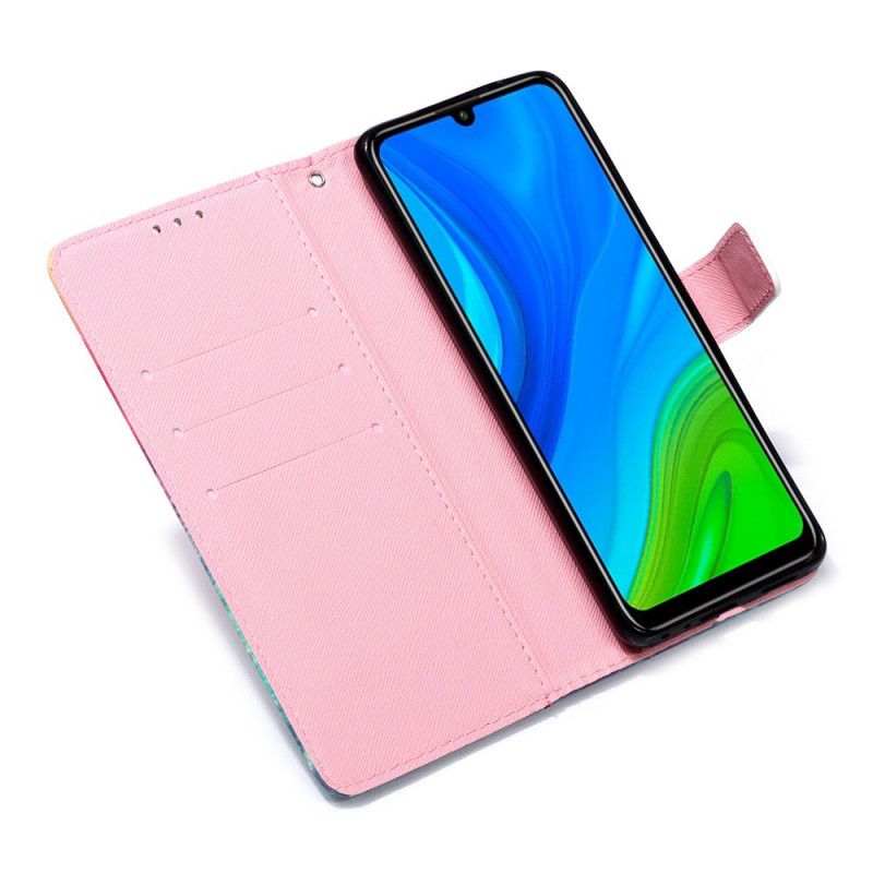 Flip Case Leren Huawei P Smart 2020 Stop Nooit Met Dromen