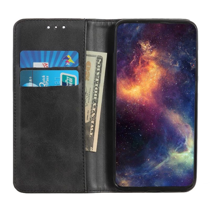 Folio-hoesje voor Huawei P Smart 2020 Donkerblauw Zwart Elegant Splitleer