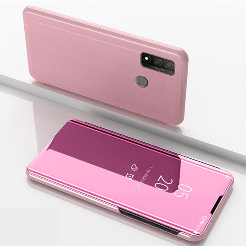 Folio-hoesje voor Huawei P Smart 2020 Magenta Zwart Spiegel