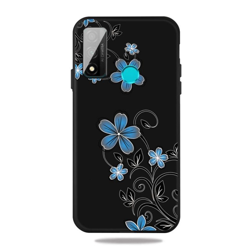 Hoesje Huawei P Smart 2020 Blauwe Bloemen