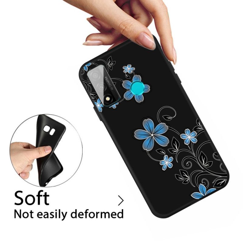 Hoesje Huawei P Smart 2020 Blauwe Bloemen