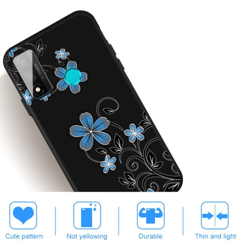 Hoesje Huawei P Smart 2020 Blauwe Bloemen