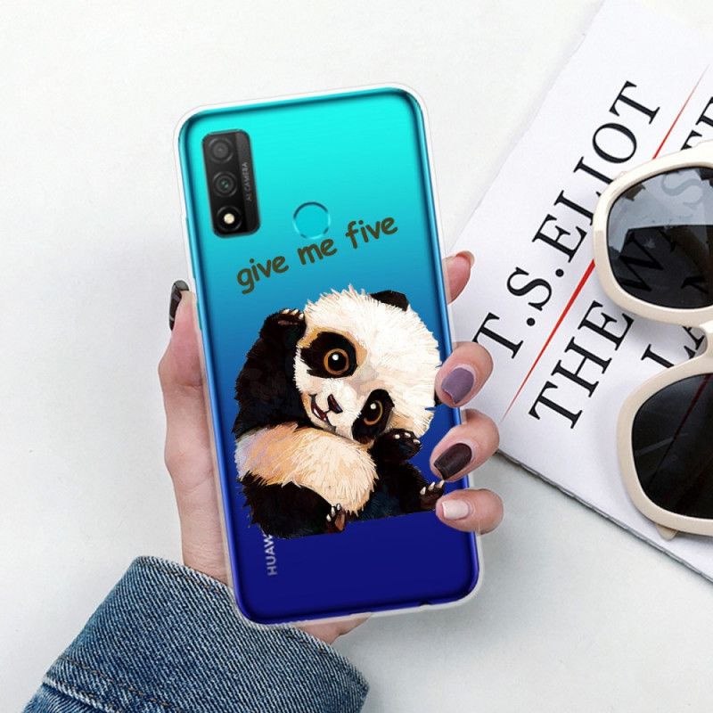 Hoesje Huawei P Smart 2020 Doorzichtige Panda Geef Me Er Vijf