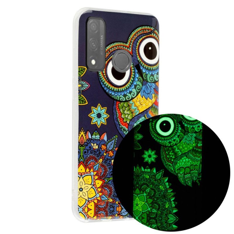 Hoesje Huawei P Smart 2020 Fluorescerende Mandala-Uil