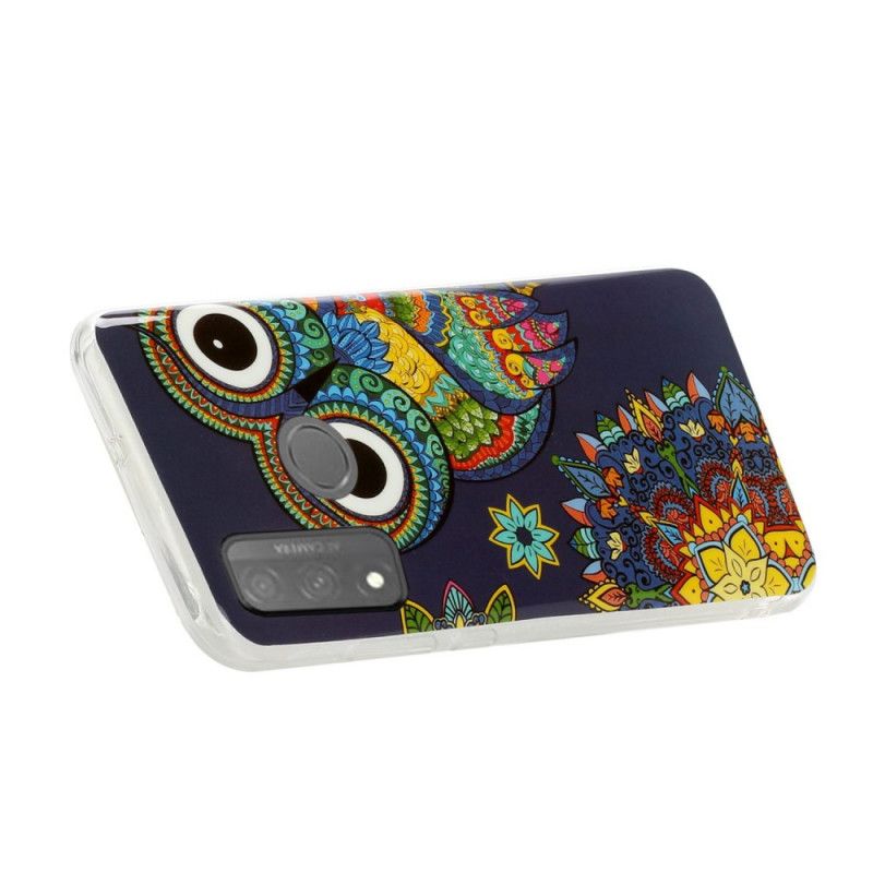 Hoesje Huawei P Smart 2020 Fluorescerende Mandala-Uil