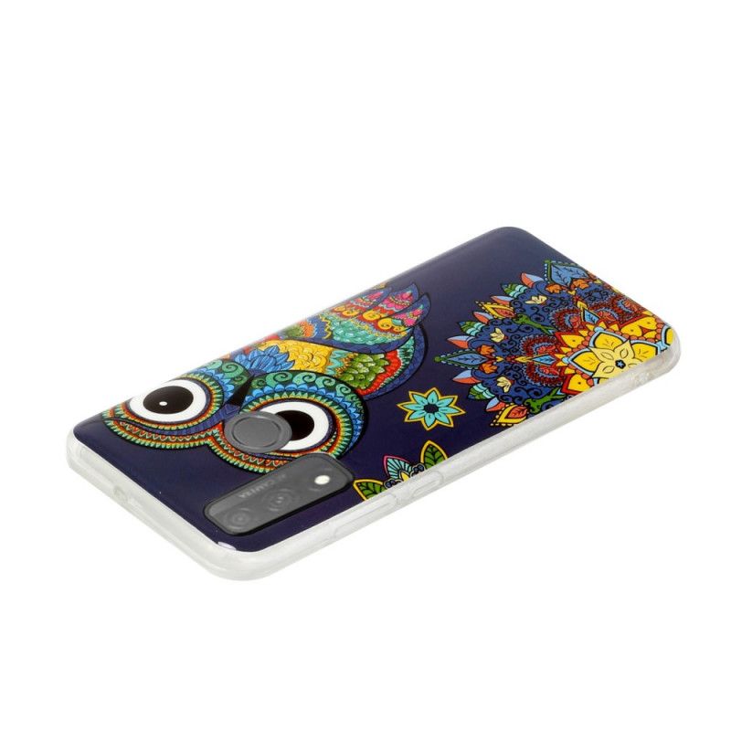 Hoesje Huawei P Smart 2020 Fluorescerende Mandala-Uil