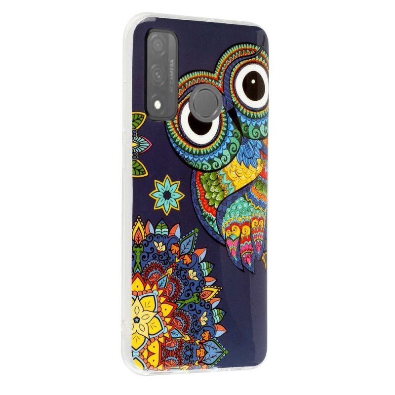 Hoesje Huawei P Smart 2020 Fluorescerende Mandala-Uil