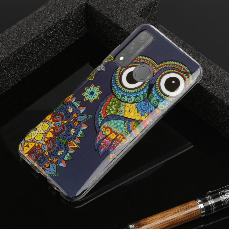 Hoesje Huawei P Smart 2020 Fluorescerende Mandala-Uil