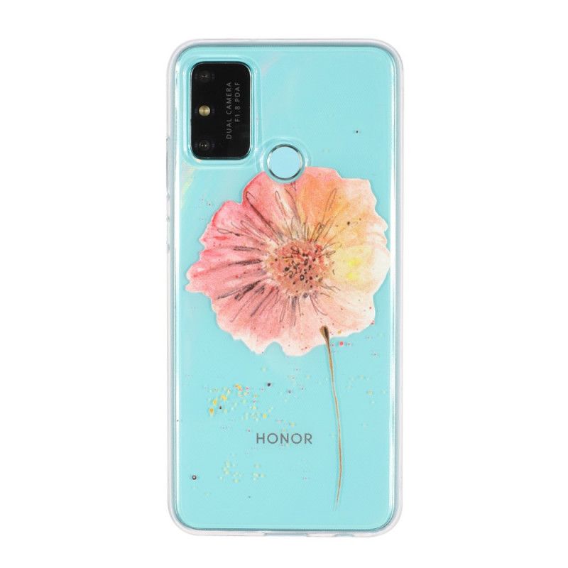 Hoesje Huawei P Smart 2020 Transparante Aquarel Klaproos