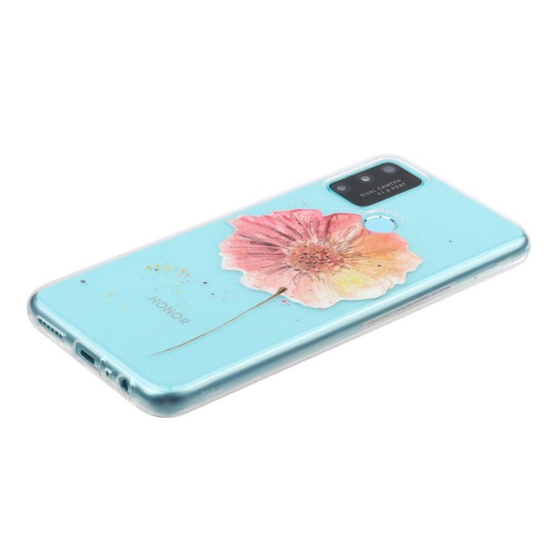 Hoesje Huawei P Smart 2020 Transparante Aquarel Klaproos