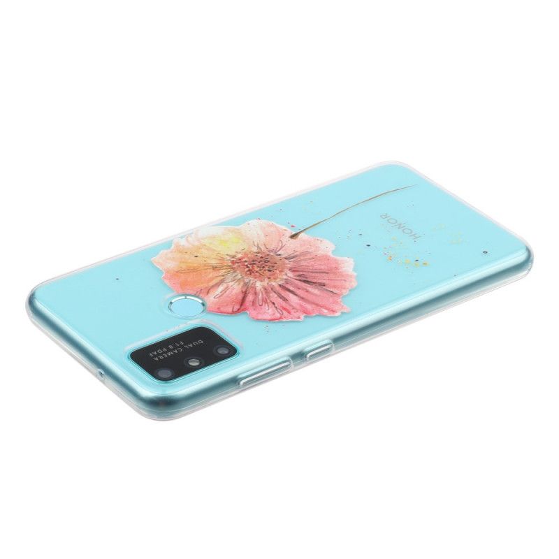 Hoesje Huawei P Smart 2020 Transparante Aquarel Klaproos