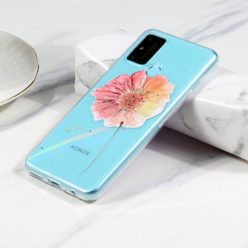 Hoesje Huawei P Smart 2020 Transparante Aquarel Klaproos