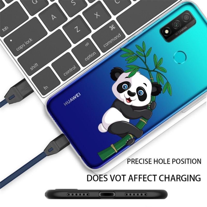 Hoesje Huawei P Smart 2020 Transparante Panda Op De Bambo