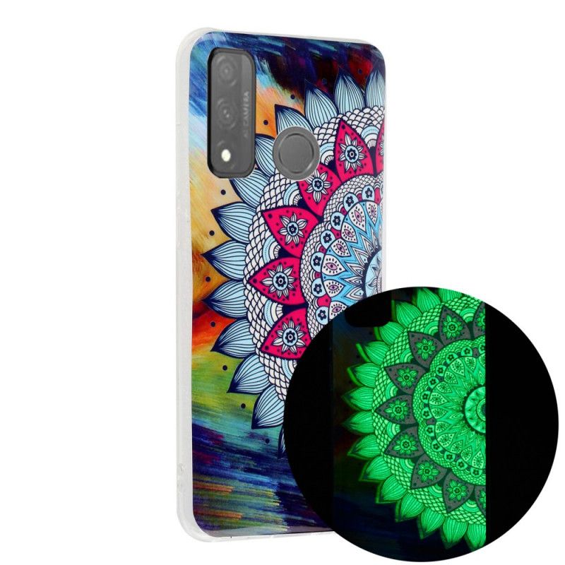 Hoesje voor Huawei P Smart 2020 Fluorescerende Mandala-Bloem