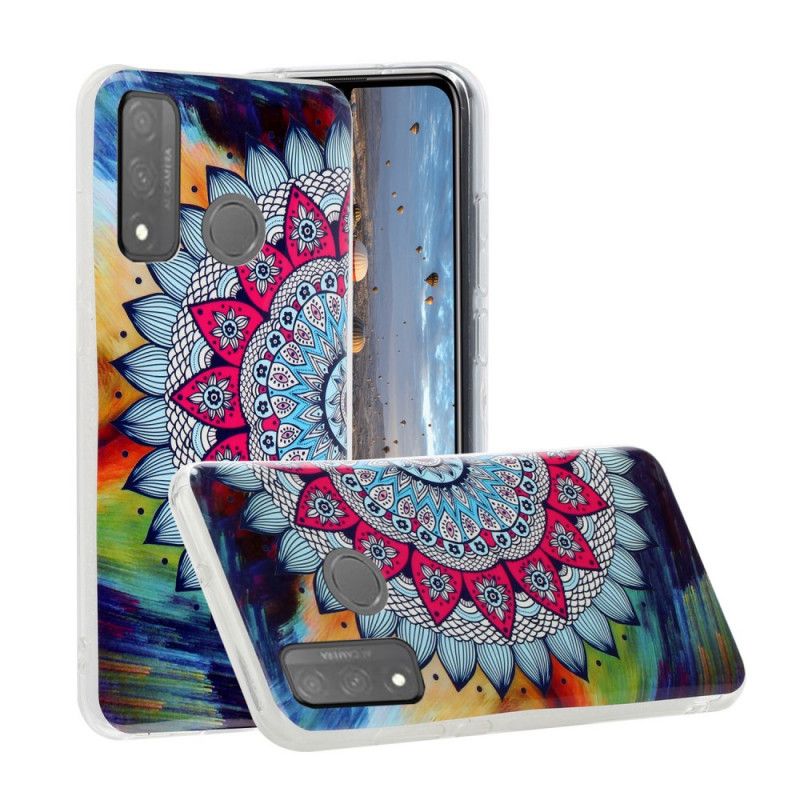 Hoesje voor Huawei P Smart 2020 Fluorescerende Mandala-Bloem