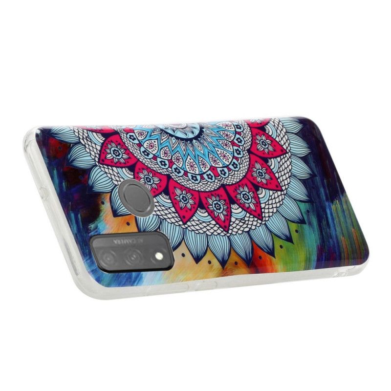 Hoesje voor Huawei P Smart 2020 Fluorescerende Mandala-Bloem