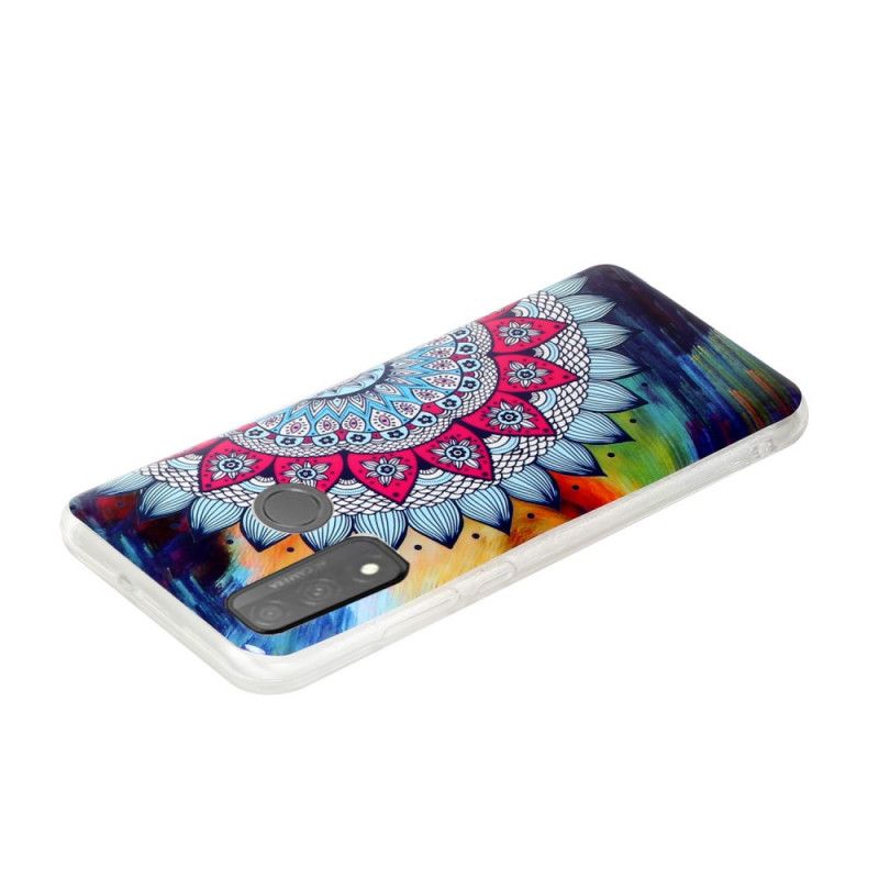 Hoesje voor Huawei P Smart 2020 Fluorescerende Mandala-Bloem