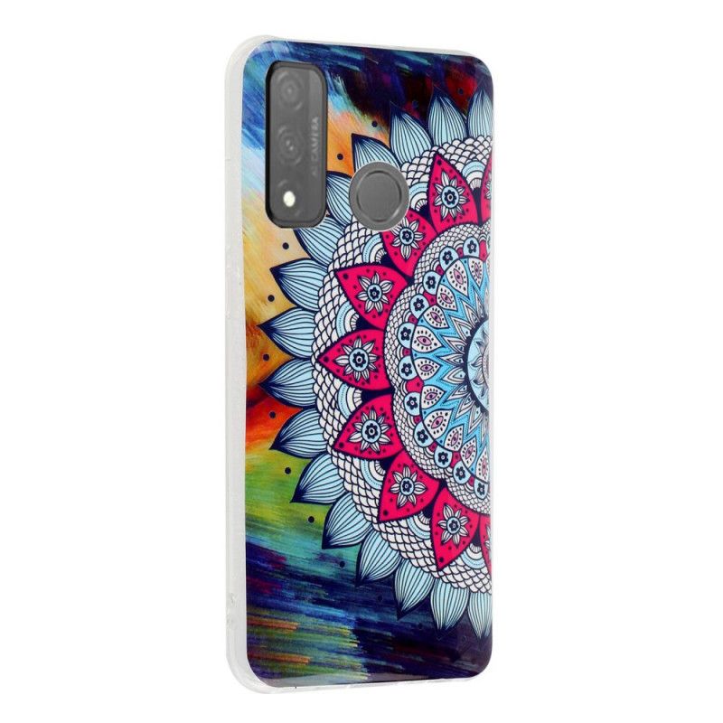 Hoesje voor Huawei P Smart 2020 Fluorescerende Mandala-Bloem