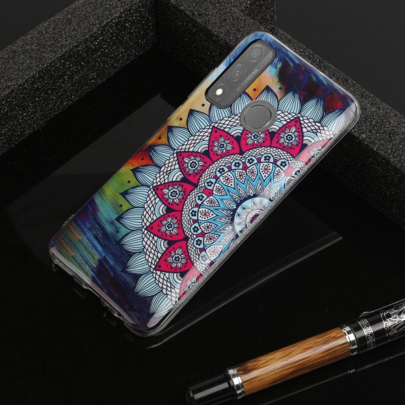 Hoesje voor Huawei P Smart 2020 Fluorescerende Mandala-Bloem