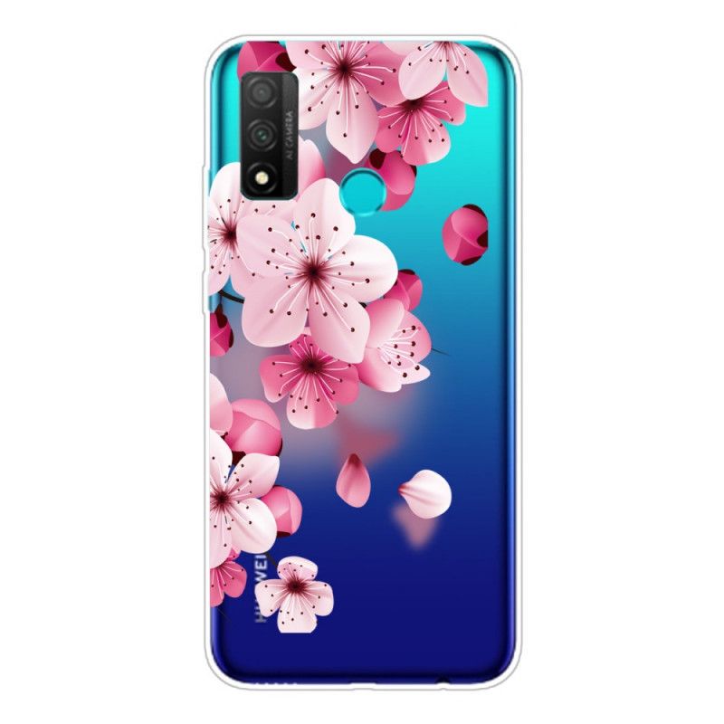 Hoesje voor Huawei P Smart 2020 Grote Roze Bloemen