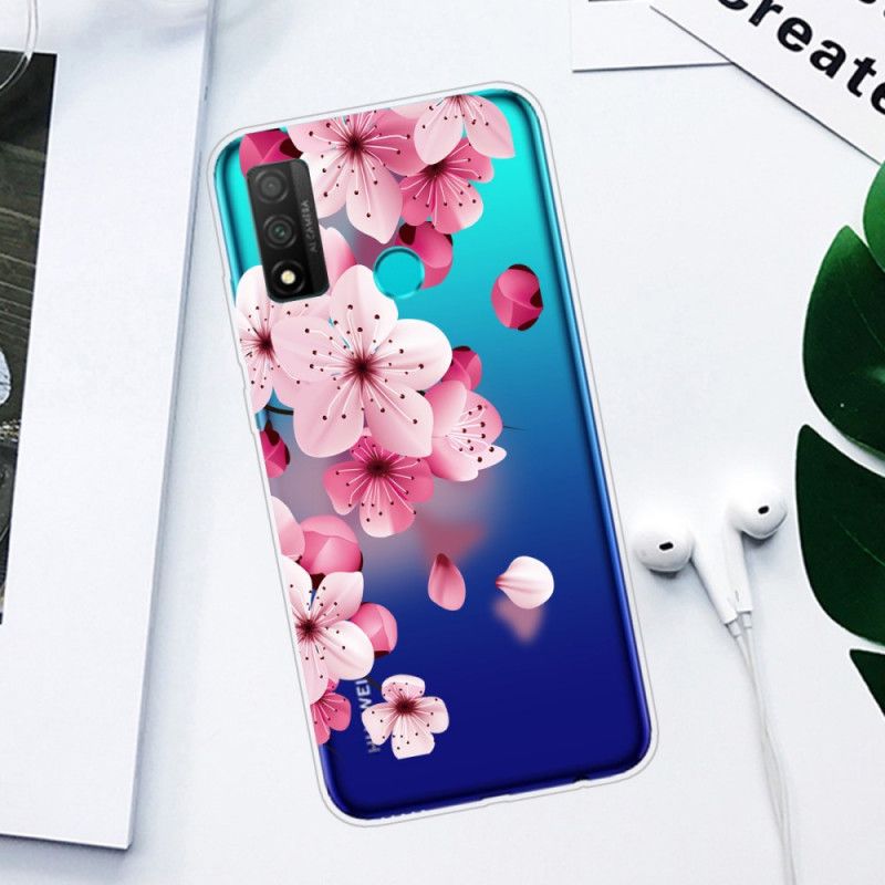 Hoesje voor Huawei P Smart 2020 Grote Roze Bloemen