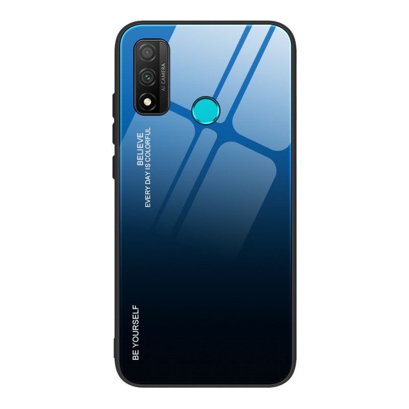 Hoesje voor Huawei P Smart 2020 Magenta Rood Wees Jezelf Gehard Glas