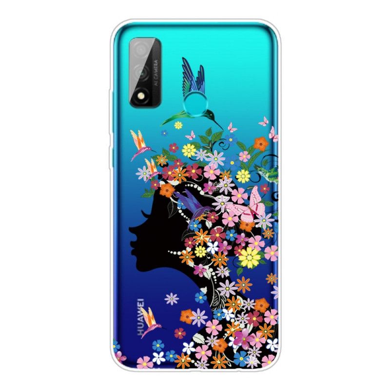 Hoesje voor Huawei P Smart 2020 Transparant Bloemenmeisje