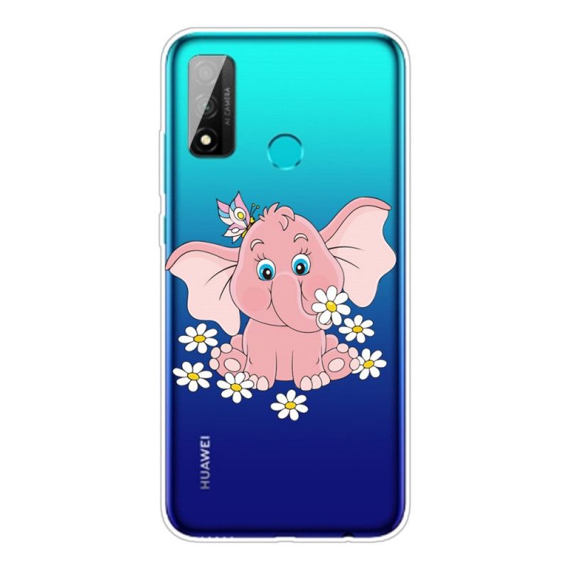 Hoesje voor Huawei P Smart 2020 Transparant Roze Olifant