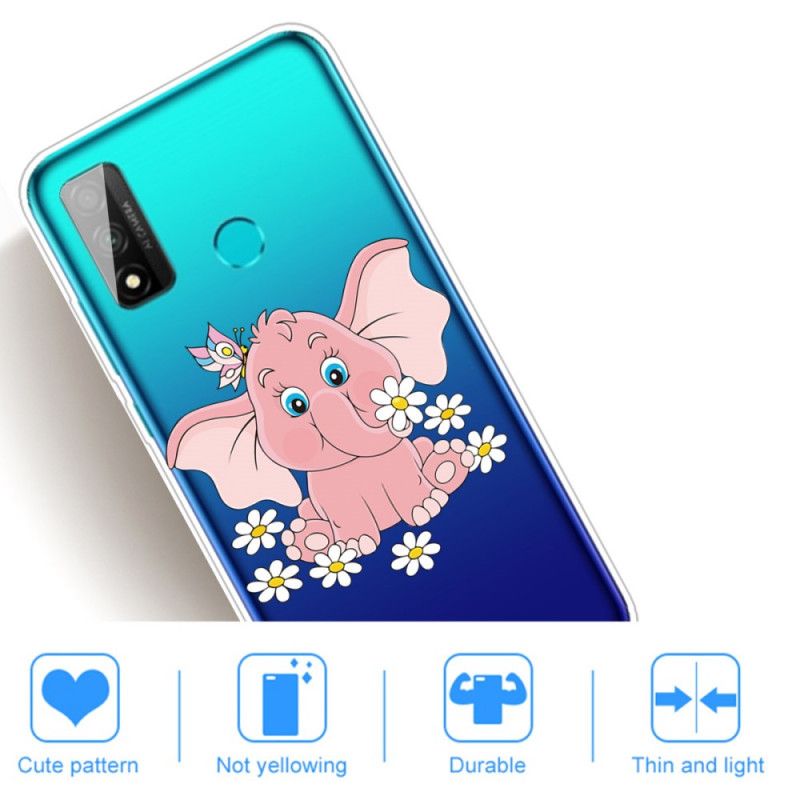 Hoesje voor Huawei P Smart 2020 Transparant Roze Olifant