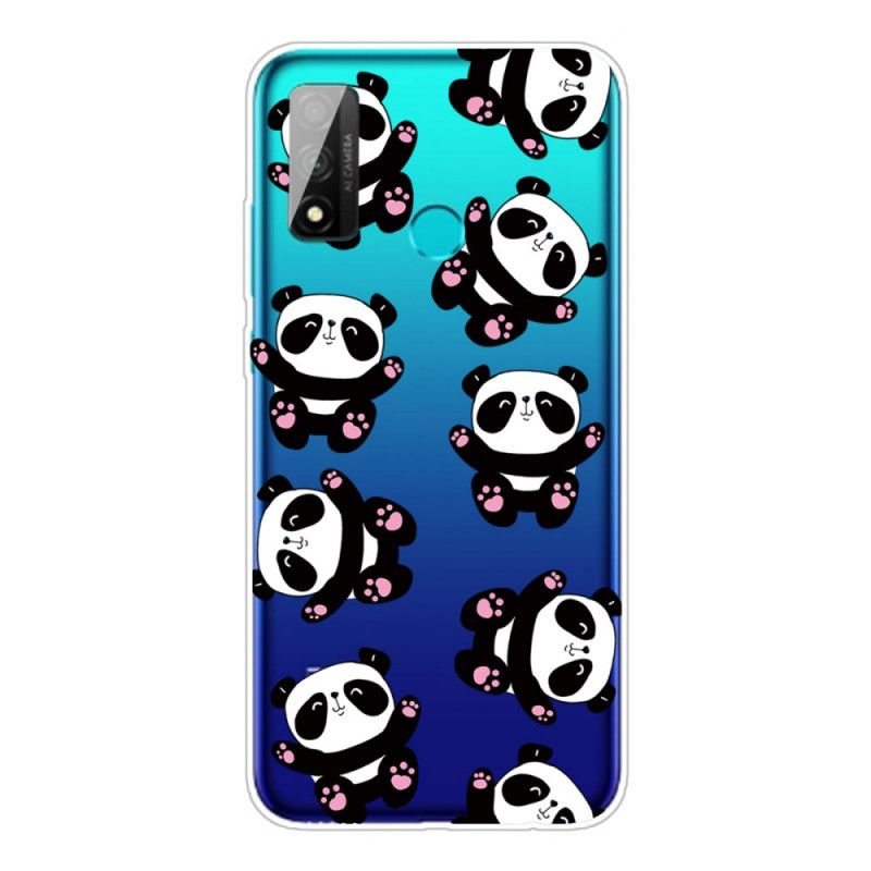 Hoesje voor Huawei P Smart 2020 Transparante Panda'S Hebben Plezier