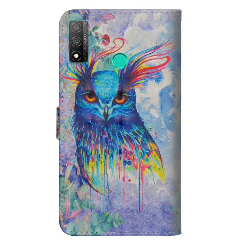 Leren Hoesje Huawei P Smart 2020 Aquarel Vogel