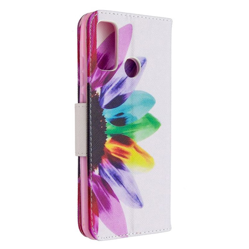 Leren Hoesje Huawei P Smart 2020 Aquarelbloem