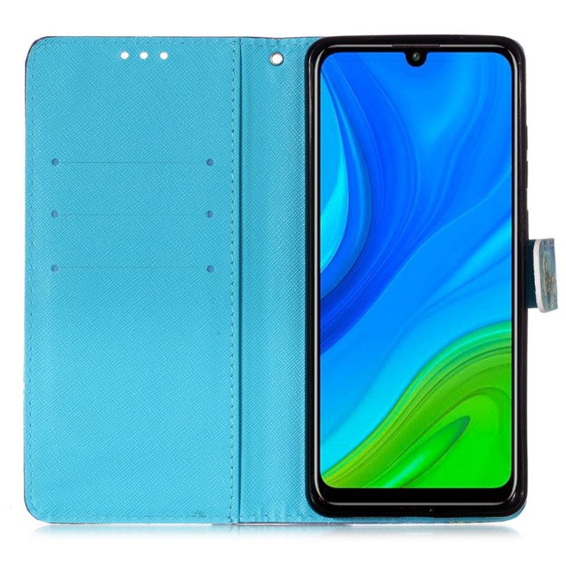 Leren Hoesje Huawei P Smart 2020 Gouden String Vlinders